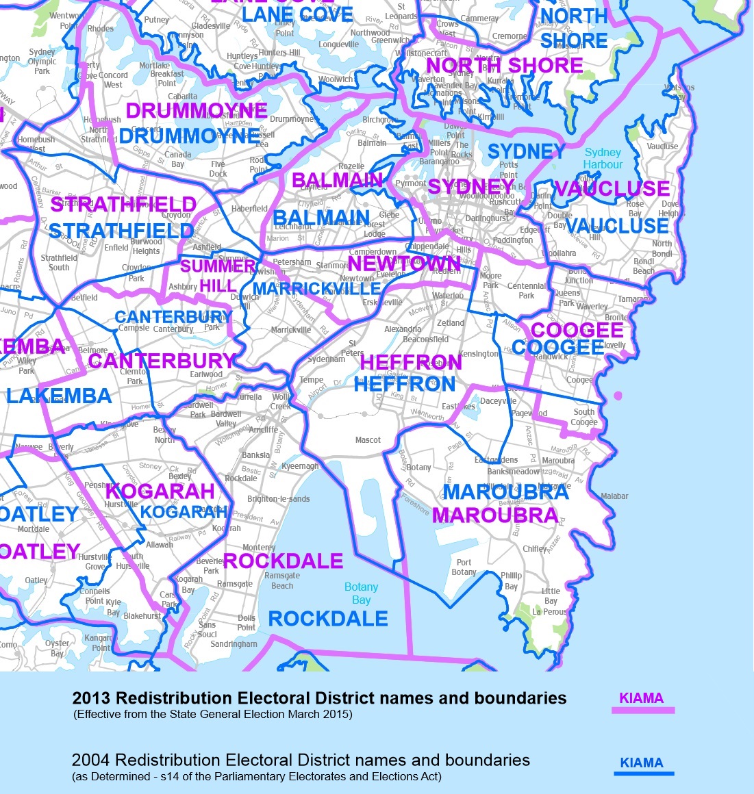 Inner City New And Old Electoral Boundaries 